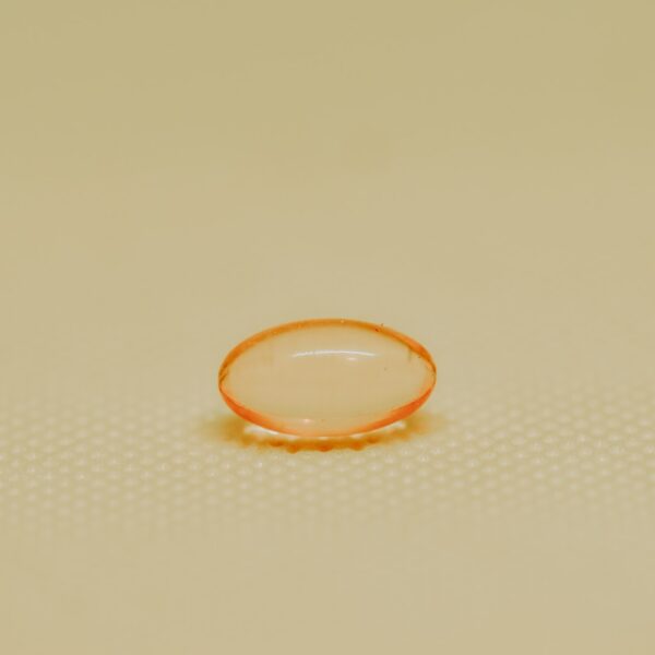 orange and white round ring