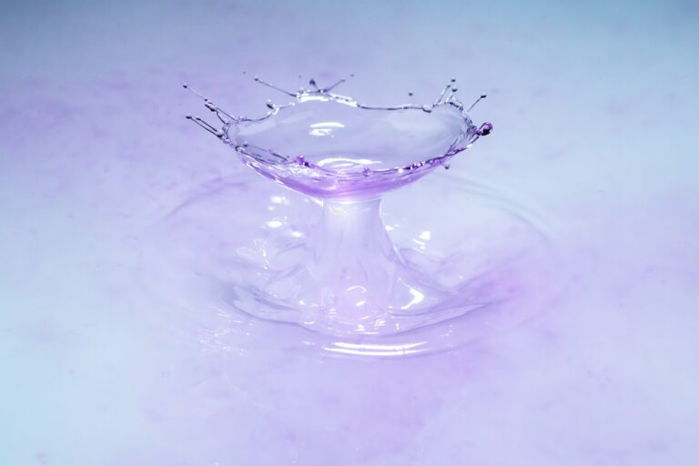 water drop in clear glass
